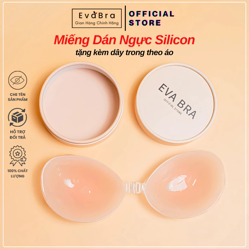 Miếng Dán Nâng Ngực Eva Bra Cài Trước Tạo Khe Chống Tụt Silicon Cao Cấp - 4949