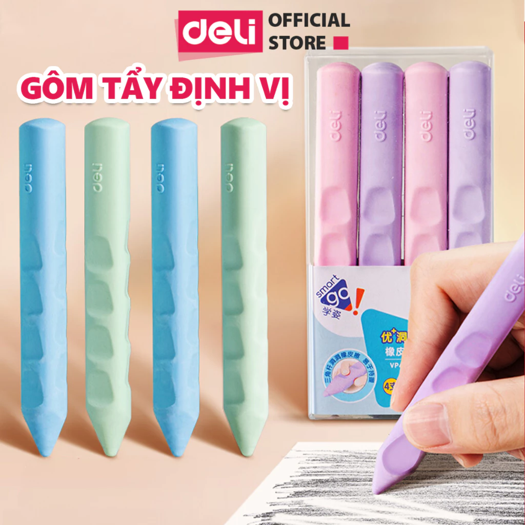 [MUA 3 GIẢM 30%] Gôm Tẩy Định Vị Tẩy Bút Chì Deli Tẩy Sạch Sẽ Ít Vụn Không Mòn Giấy Phù Hợp Cho Học Sinh Văn Phòng