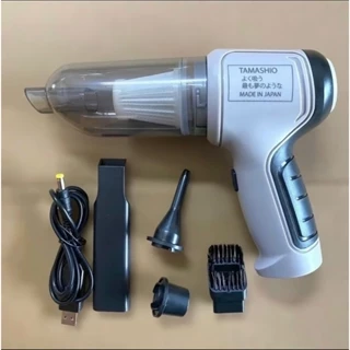 Máy Hút Bụi Cầm Tay Không Dây Nhật Bản TAMASHIO 6 Đầu Hút, Máy Hút Bụi Ô Tô, Giường Nệm, Lông Chó Mèo