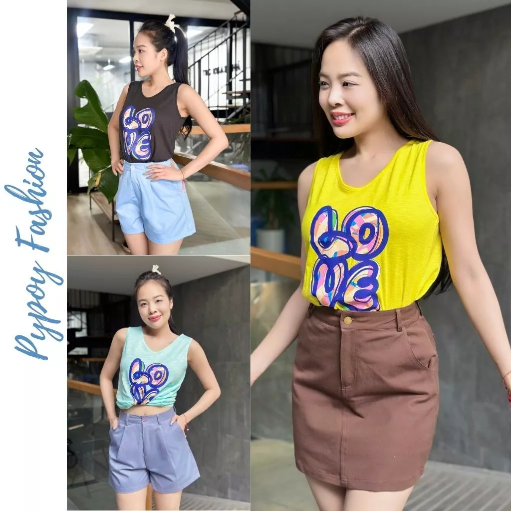 áo ba lỗ nữ chất thun cotton vải mịn co dãn có size lớn
