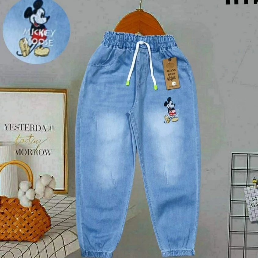 Quần bò jeans bé gái chất liệu mềm mại, quần bò jean co dãn cạp cao