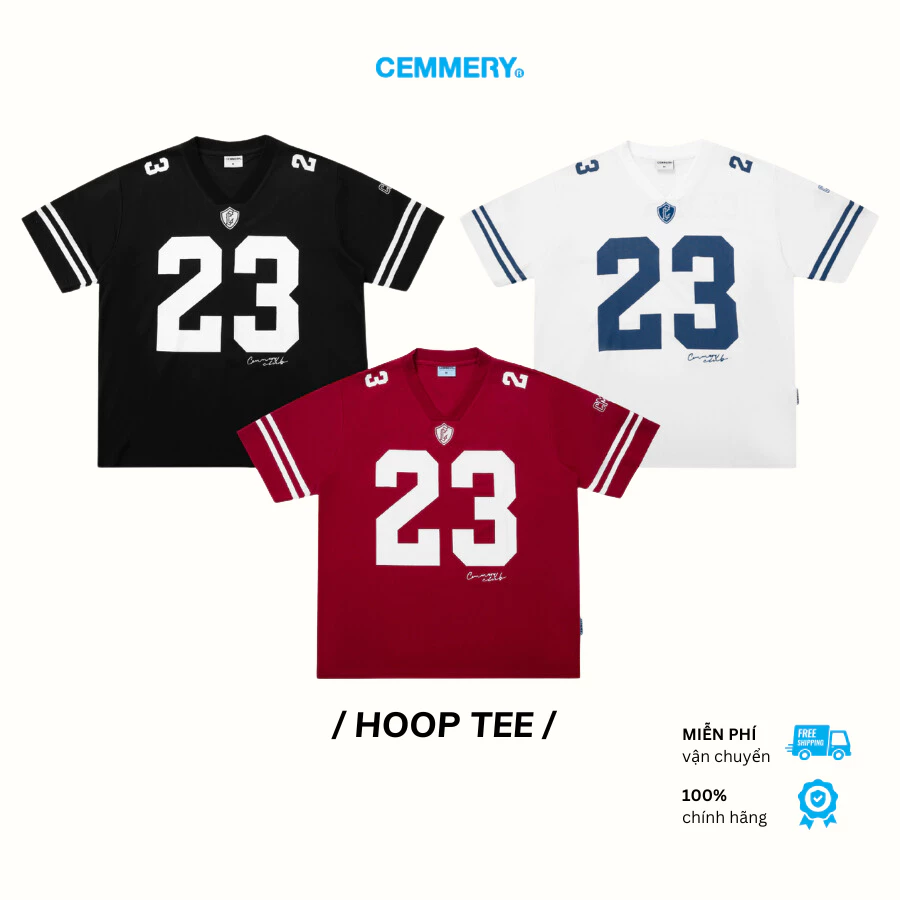 Áo Thun CEMMERY Local Brand Chính Hãng Hoop Tee Unisex Hình In 3 Màu