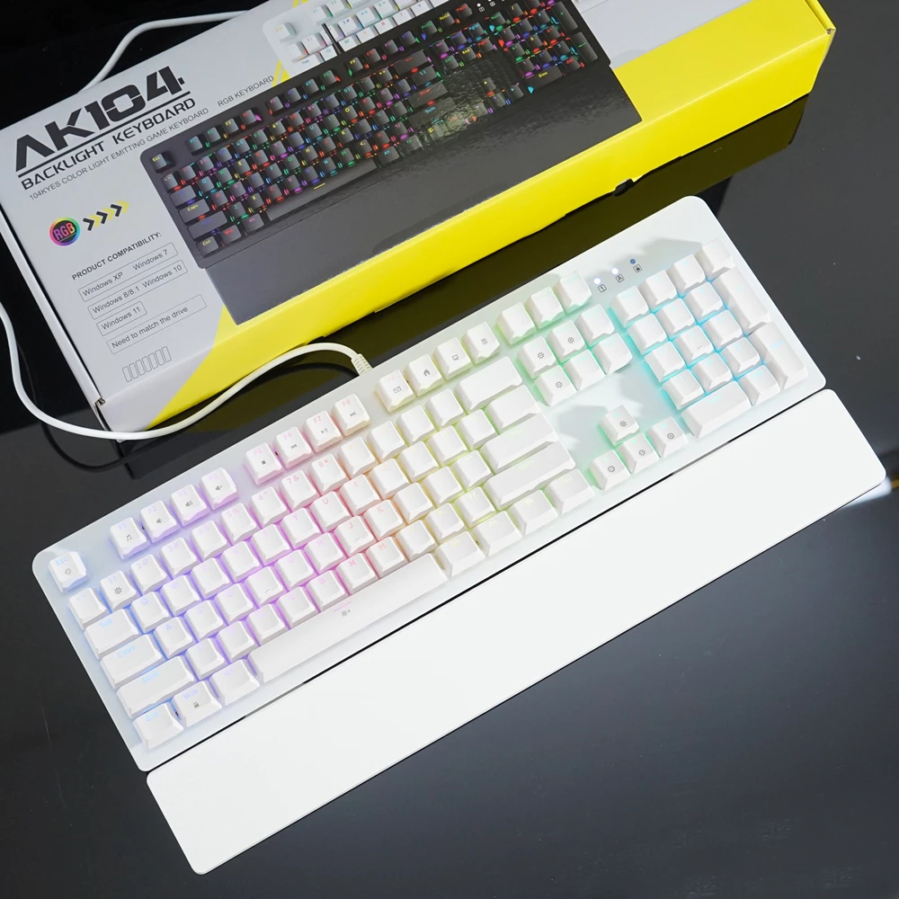 BÀN PHÍM CƠ GAMING ASESTEK AK61, AK68, AK87, AK104 led RGB 20+ CHẾ ĐỘ Blue Switch