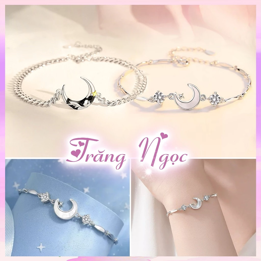 Vòng tay đôi nam nữ TRĂNG NGỌC 🌙 [MẪU MỚI], vòng tay couple ý nghĩa dành cho cặp đôi