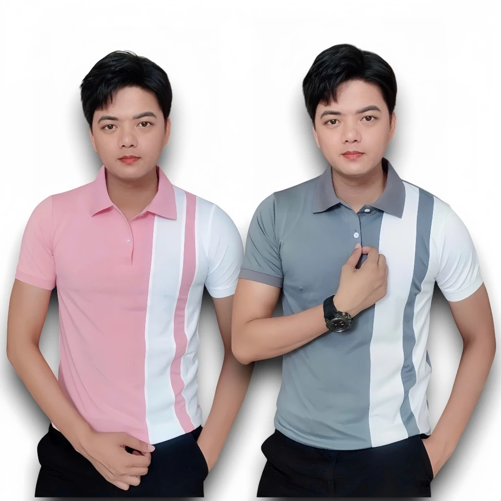 Áo thun polo nam 2 viền sọc vai chất liệu poli cá sấu áo polo nam mát mẻ-phong cách trẻ trung-TONY FASHION  Áo thun polo