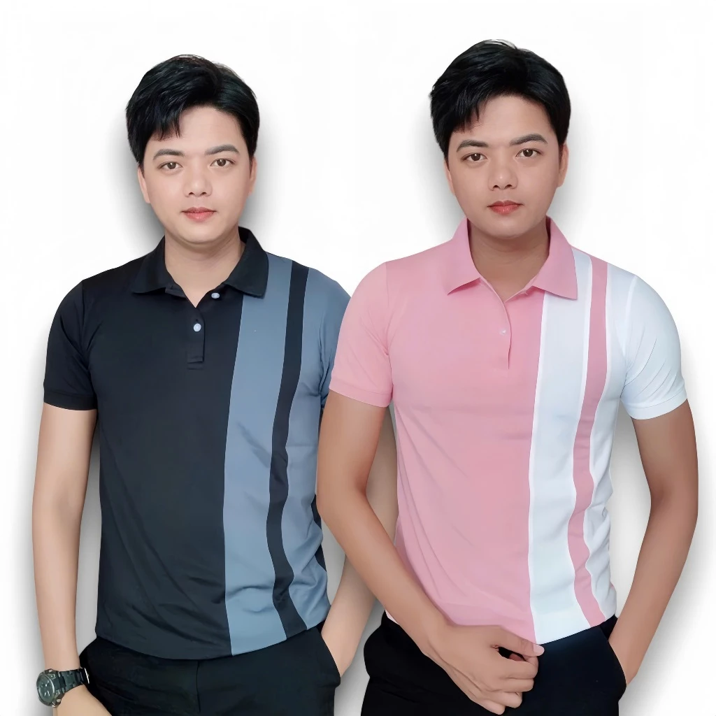 Áo thun polo nam 2 viền sọc vai chất liệu poli cá sấu áo polo nam phong cách trẻ trung-TONY FASHION
