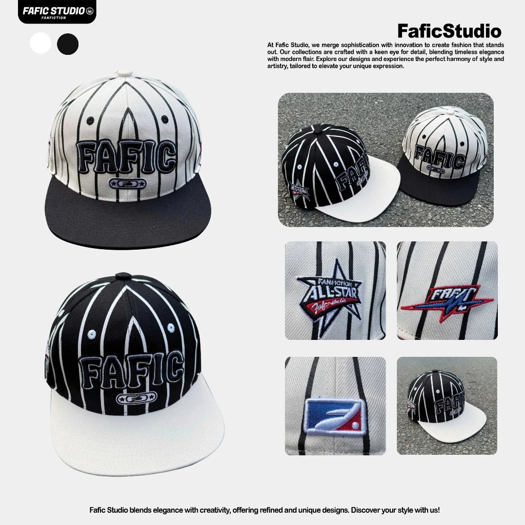 Mũ nón snapback lưỡi trai bít đuôi FAFIC Studio BASEBALL Cap cho nam nữ, form cứng Unisex