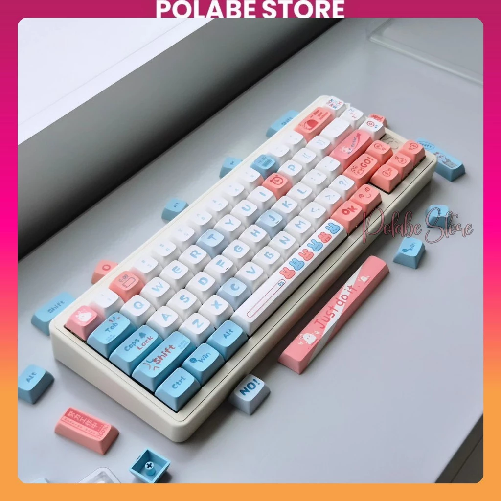 Keycap Rabbit Do Cute Bunny - XDA Profile PBT Dyesub Keycap Bàn Phím Cơ 60 65 75 TKL Fulsize Polabe