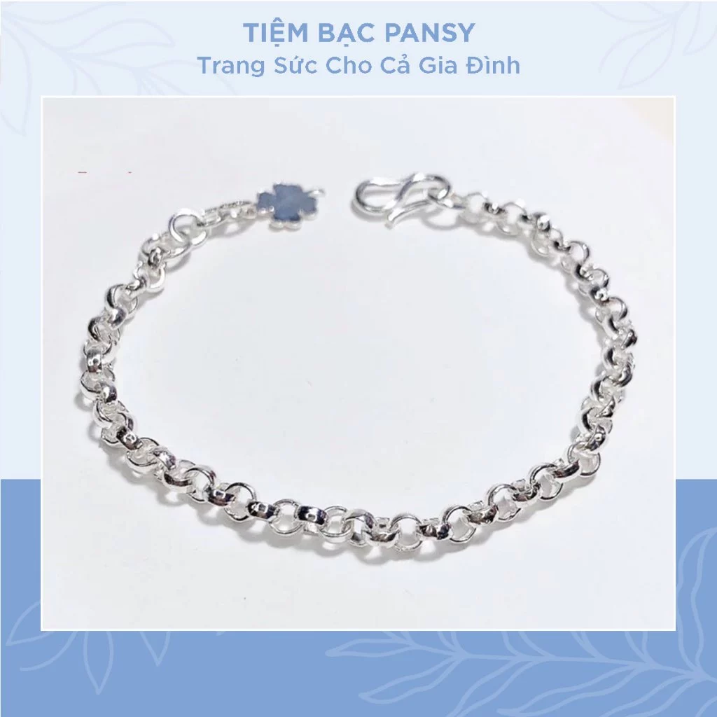 Lắc tay họng mo tròn cho bé yêu bằng bạc ta thật chuẩn - Tiệm bạc Pansy