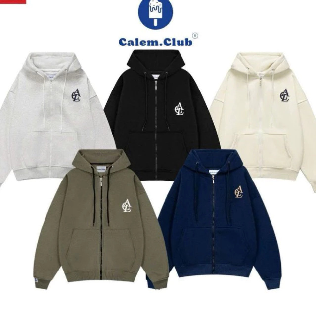 Taiduc Store - Áo Hoodie Zip nỉ bông THÊU chữ C A L dày dặn form boxy áo khoác thu đông
