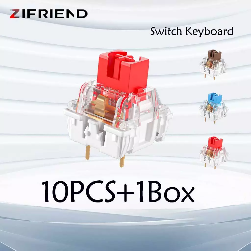 ZIFRIEND Switch bàn phím cơ, chuyển đổi Thay thế Blue Switch Red Switch Brown Switch 3 Pin 5 Pin