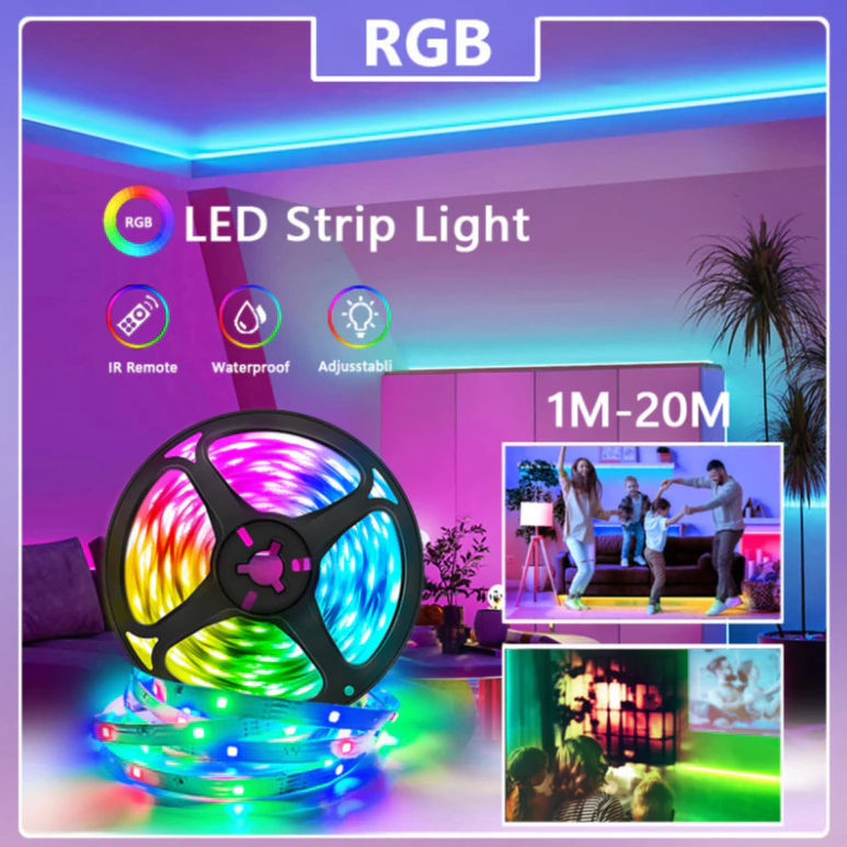 Đèn led RGB 16 triệu màu trang trí cảm biến âm thanh thông minh điều khiển dễ dàng ( DIDOOGLT)