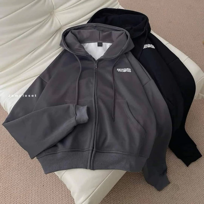 Áo Khoác Hoodie Zip In Peanuts Caroll Unisex - Khoác Nỉ Form Rộng Chất Liệu Nỉ Ngoại Mềm Mịn Dày Dặn
