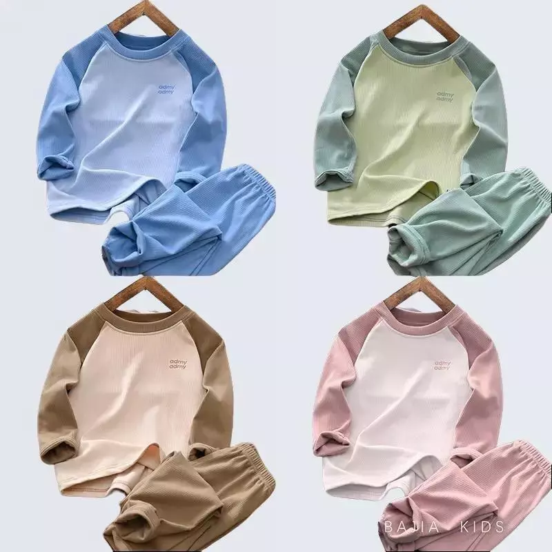 Bộ Thu Đông Bé Trai Size Đại 12kg - 60kg, Bộ Dài Tay Bé Trai Bé Gái Phong Cách Hàn Quốc Chất Cotton, Đồ Bộ Trẻ Em ADMY