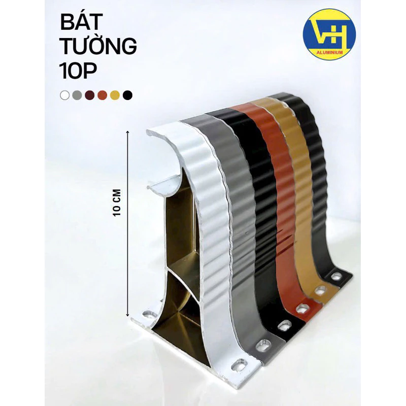 Bát đỡ (1 cái) - Giá đỡ đôi thanh treo rèm (bát tường) - Giá đỡ rèm cửa 2 lớp - MÀN CỬA NGỌC CHÂU
