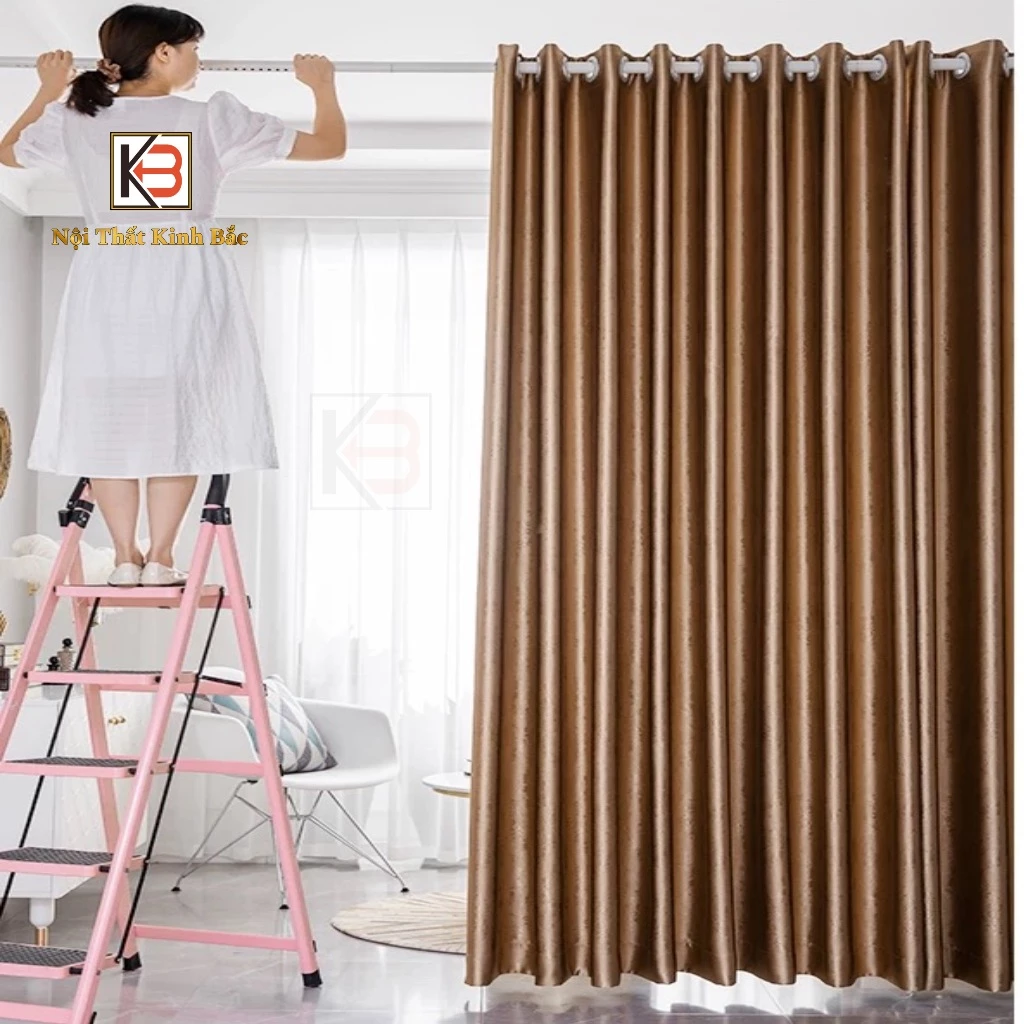 Rèm Cửa Che Nắng KB01 – Rèm Vải Gấm Dày 3 Lớp, Che Nắng 98%, Cản Nhiệt, Chống Tia UV, Rèm Cửa Sổ Đẹpw