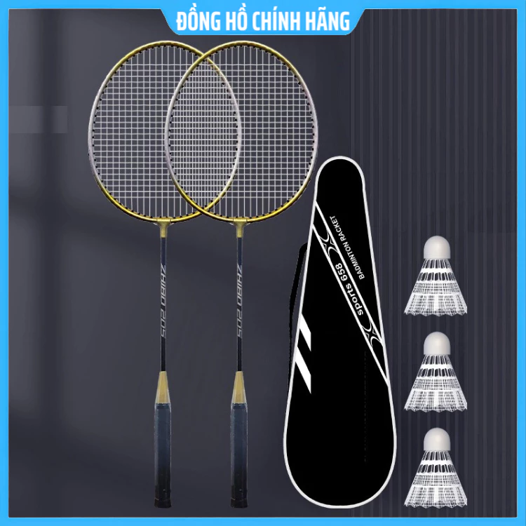 Set 2 vợt cầu lông Tặng 3 Quả Cầu Nhựa chất lượng cao tiện lợi , giá học sinh , sinh viên , bảo hành 1 tháng
