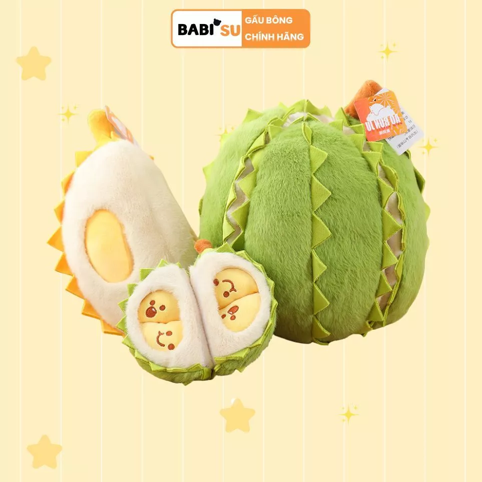 Gấu Bông Sầu Riền Tách Múi Siêu Hot, Quả Sầu Riêng Nhồi Bông Đồ Chơi Có Thể Lắp Ghép Làm Quà Tặng Cho Bé