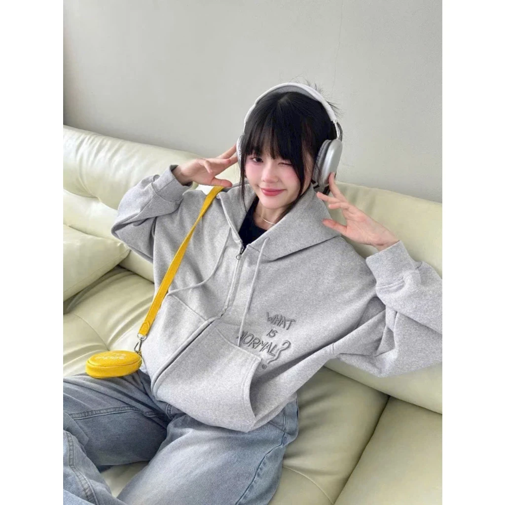 Áo Hoodie Zip Normal Form Boxy Cinder, Áo Hoodie Zip Local Brand Cho Nam Nữ