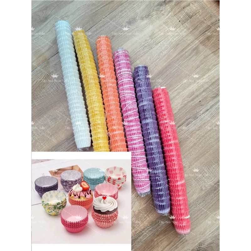 Cúp giấy nến lót bánh cup cake, socola lốc 500-1000c
