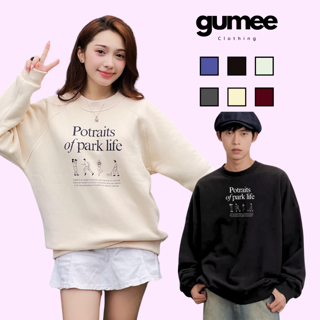 Áo sweater nữ nam Gumee, áo nỉ swt dày dặn form rộng local brand mặc mua đông - PARKLIFE - GSW