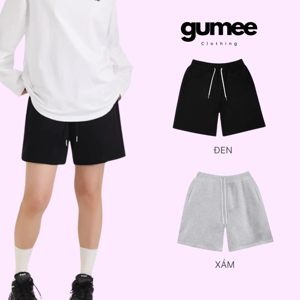 Quần short nam nữ trơn nhiều màu, quần đùi unisex local brand chất cotton nỉ chân cua - GQ1