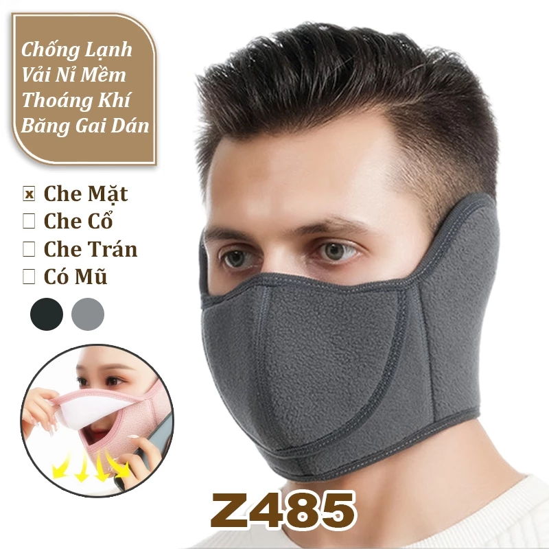 Khẩu Trang Mùa Đông Vải Ấm Che Kín Tai Chống Nắng Gió Lạnh Thoáng Khí ( Khẩu Trang Toàn Mặt Thu Đông Giữ Ấm )