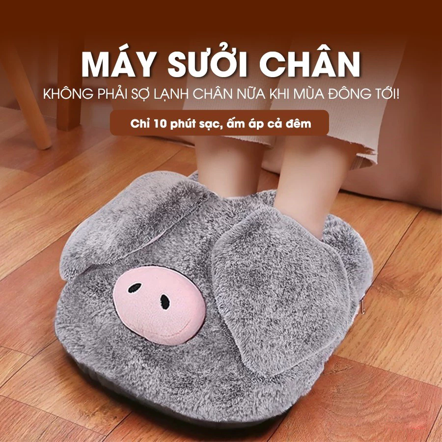 Túi chườm nóng, sưởi chân sạc điện Easy, dùng để ủ chân mùa lạnh, giảm tê lạnh bàn chân, lưu thông khí huyết, an toàn