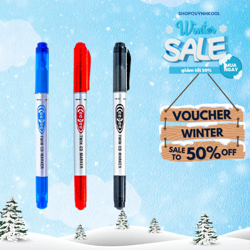 Combo 2 Bút Lông Dầu DIDOOGLT 2 Đầu Mực Sáng Tạo Viết Đa Năng Mực Đều Nhanh Khô Không Độc Hại