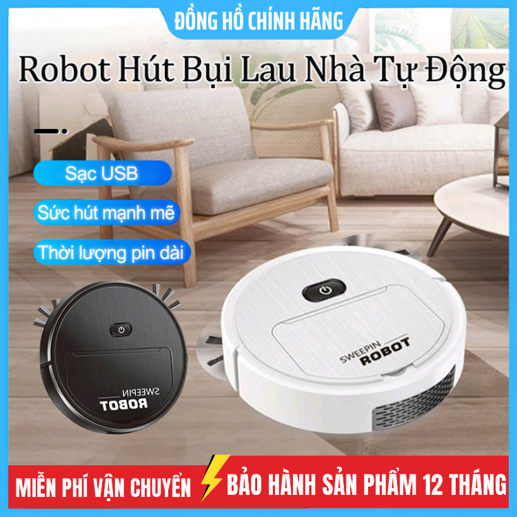 Robot Hút Bụi Lau Nhà Thông Minh SWEEPIN, ROBOT Hút Bụi Thông Minh Tự Động Cho…