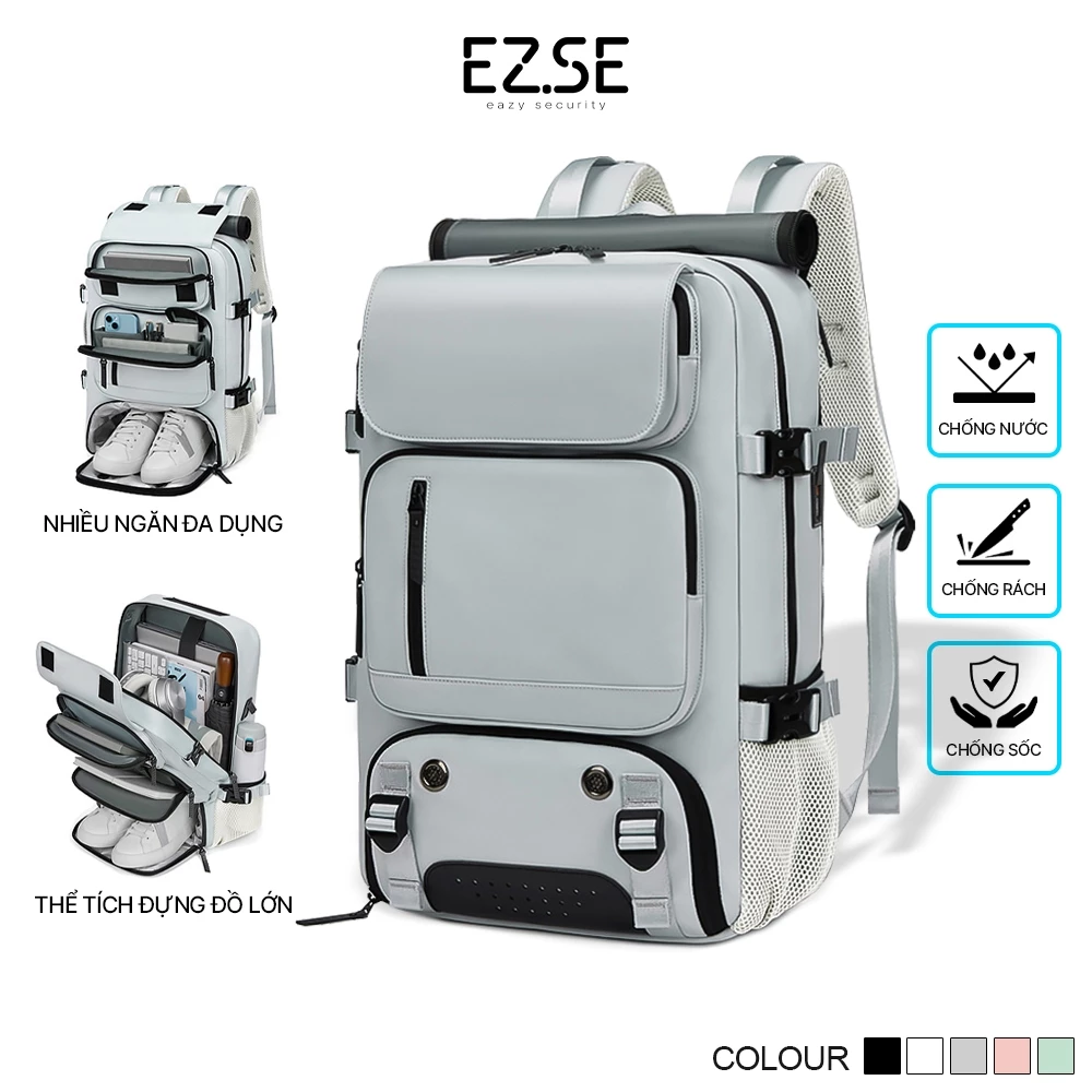 Balo du lịch nam nữ cao cấp EAZY BLA27 có ngăn đựng giày , Balo laptop chống sốc , Balo đi học thời trang