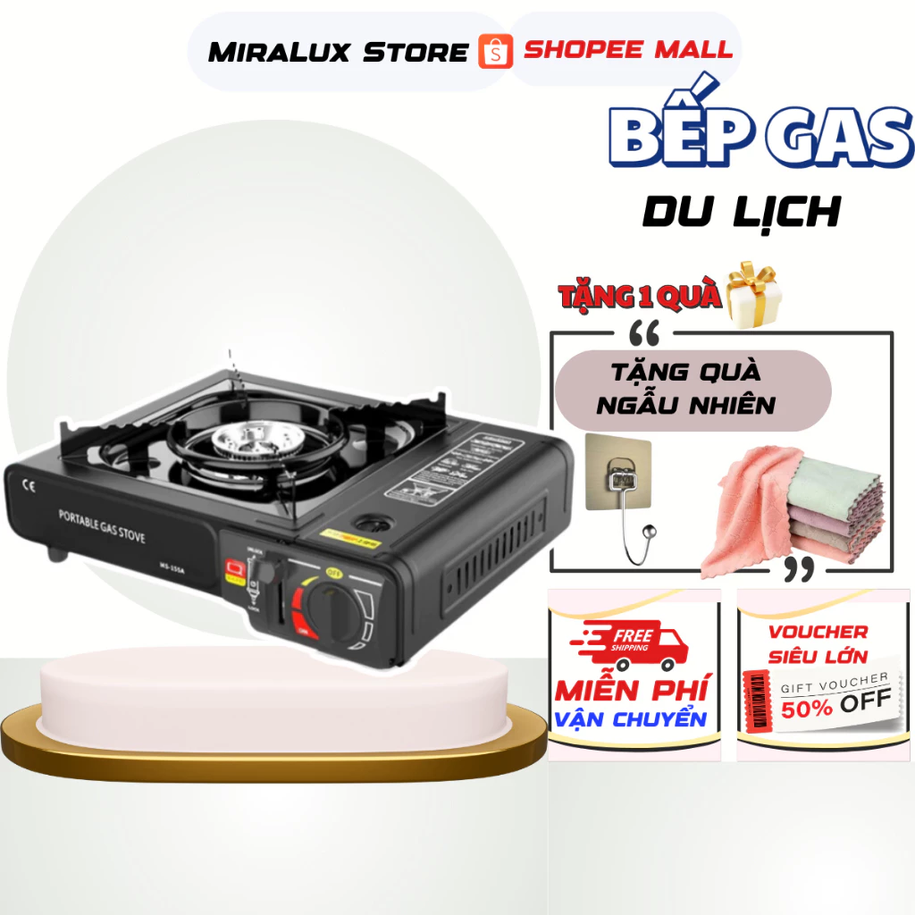 Bếp Ga Mini Du Lịch  Chịu Nhiệt Độ Cao, Bếp Gas Chống Cháy Nổ, Phù Hợp Dã Ngoại Ngoài Trời, Tiện lợi VƯỢNG PHÁT GROUP