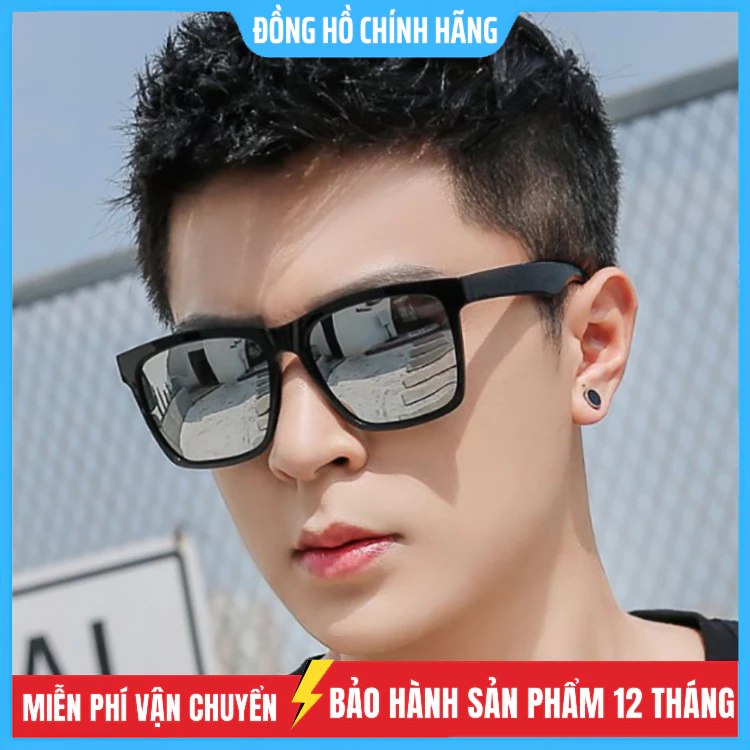 Kính râm nam Kính mát nam, thời trang cho phái mạnh chống tia uv Hàn Quốc GM trẻ trung sang trọng, Kính Đen.