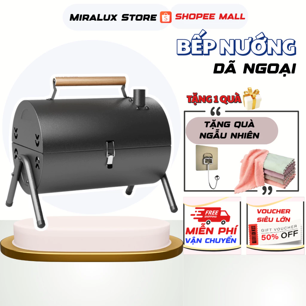 Bếp Nướng Than Hoa Dã Ngoại Cao Cấp Chất Liệu Thép Chịu Nhiệt Tốt Không Gỉ Dễ Dàng Sử Dụng VƯỢNG PHÁT GROUP.