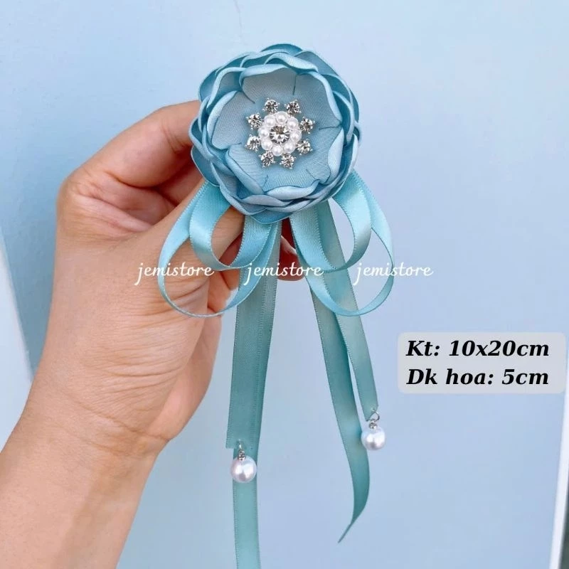 Nơ cài áo váy, tag cài áo sơ mi nhiều màu