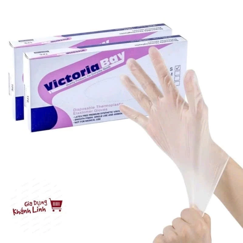 COMBO 5 Hộp Găng Tay Nấu Ăn Victoria Bay Làm Bếp Siêu Dai Chất Liệu TPE Không Mùi Chống Nhăn