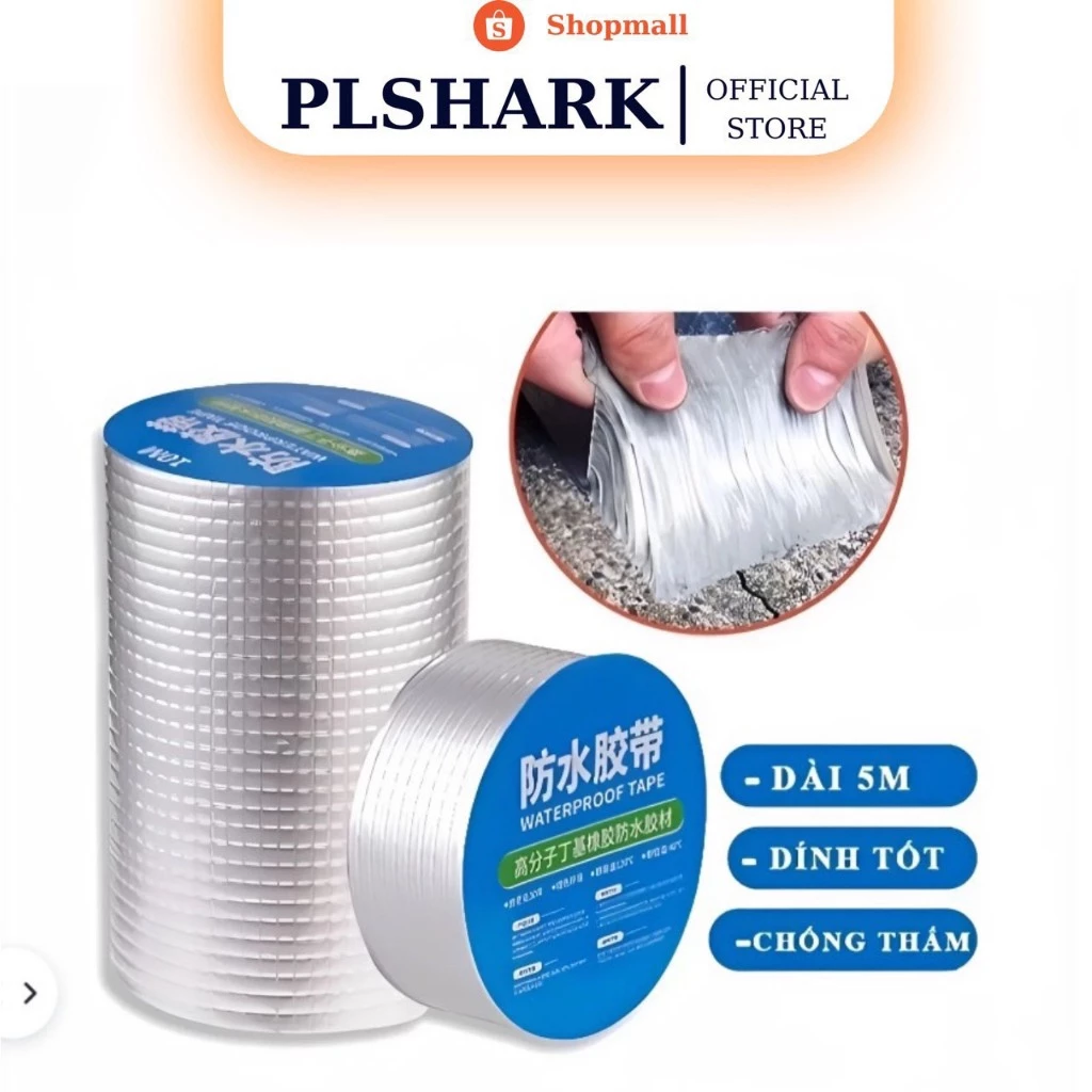 [ COMBO 3 QUẬN ] Băng dính chống thấm nước dài 5m / Băng keo chống dột / Miếng dán siêu dính chống thấm