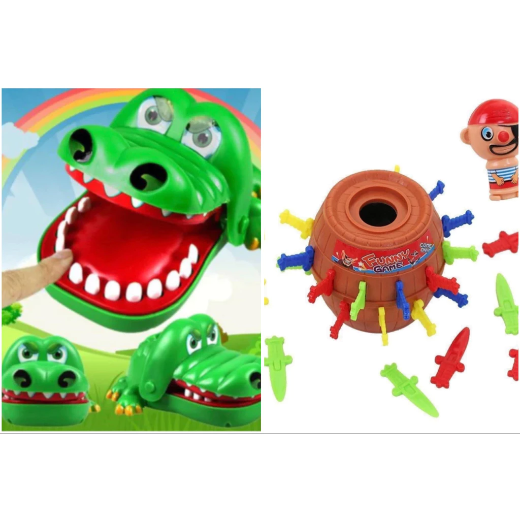 Combo đồ chơi best seller hải tặc 20cm 24kiếm và cá sấu cắn tay loại lớn