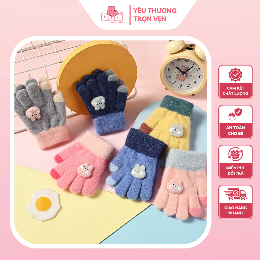 [1-3 TUỔI] Bao tay, găng tay len ấm áp thời trang, hoạ tiết dễ thương - TT13-01