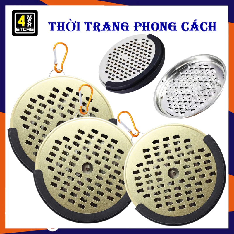 Hộp Đựng Nhang Muỗi Thép Không Gỉ Bọc Nhựa Có Khóa Gài Chống Bỏng Kèm Móc Treo, Khay Đựng Nhang Muỗi