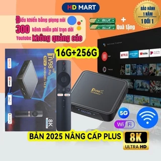 Android TV Box Tv98 Pro 8K Crack ATV 14 Giọng Nói Tiếng Việt 300 Kênh + Youtube Miễn Phí Trọn Đời