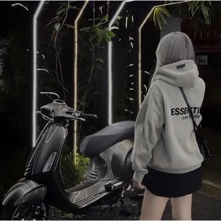 Áo khoác hoodie Essential form rộng vải nỉ bông dày dặn Cao Cấp, áo ấm thu đông nam nữ Phong Cách Hàn Quốc