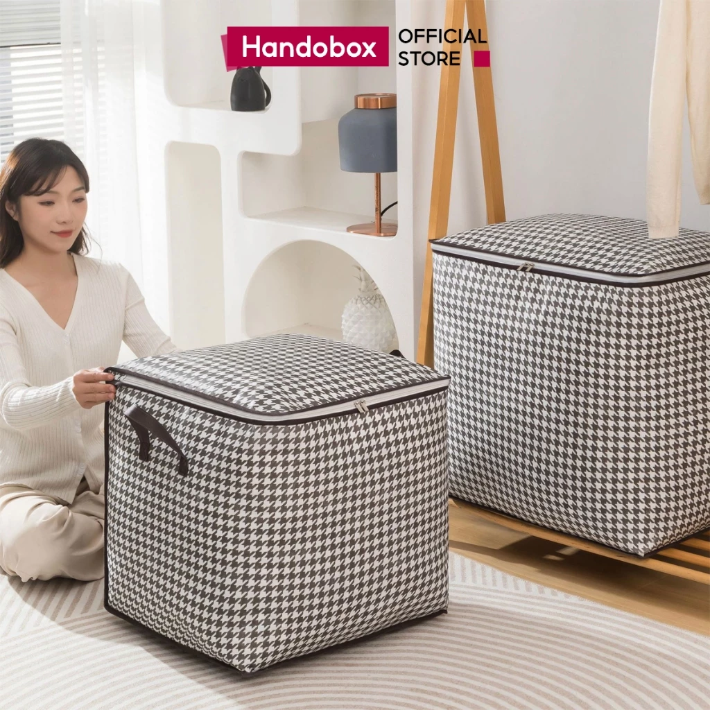 Giỏ Đựng Quần Áo Vải Chống Nước Cỡ Lớn 100L 140L 180L Handobox Túi Đựng Chăn Màn Đa Năng Gấp Gọn