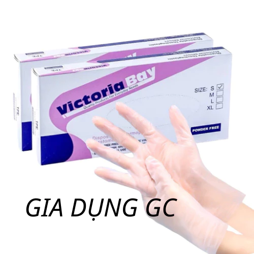 Hộp [ 500 ] găng tay nấu ăn siêu dai Victoria Bay làm bếp siêu dai chất liệu TPE không mùi chống nhăn Gia dụng Yến Nhi