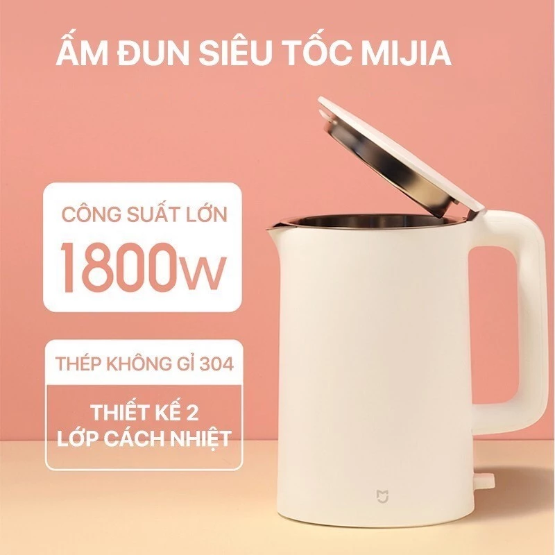 Ấm đun nước, bình đun nước siêu tốc Xiaomi Mijia - 1,5L, 1800W