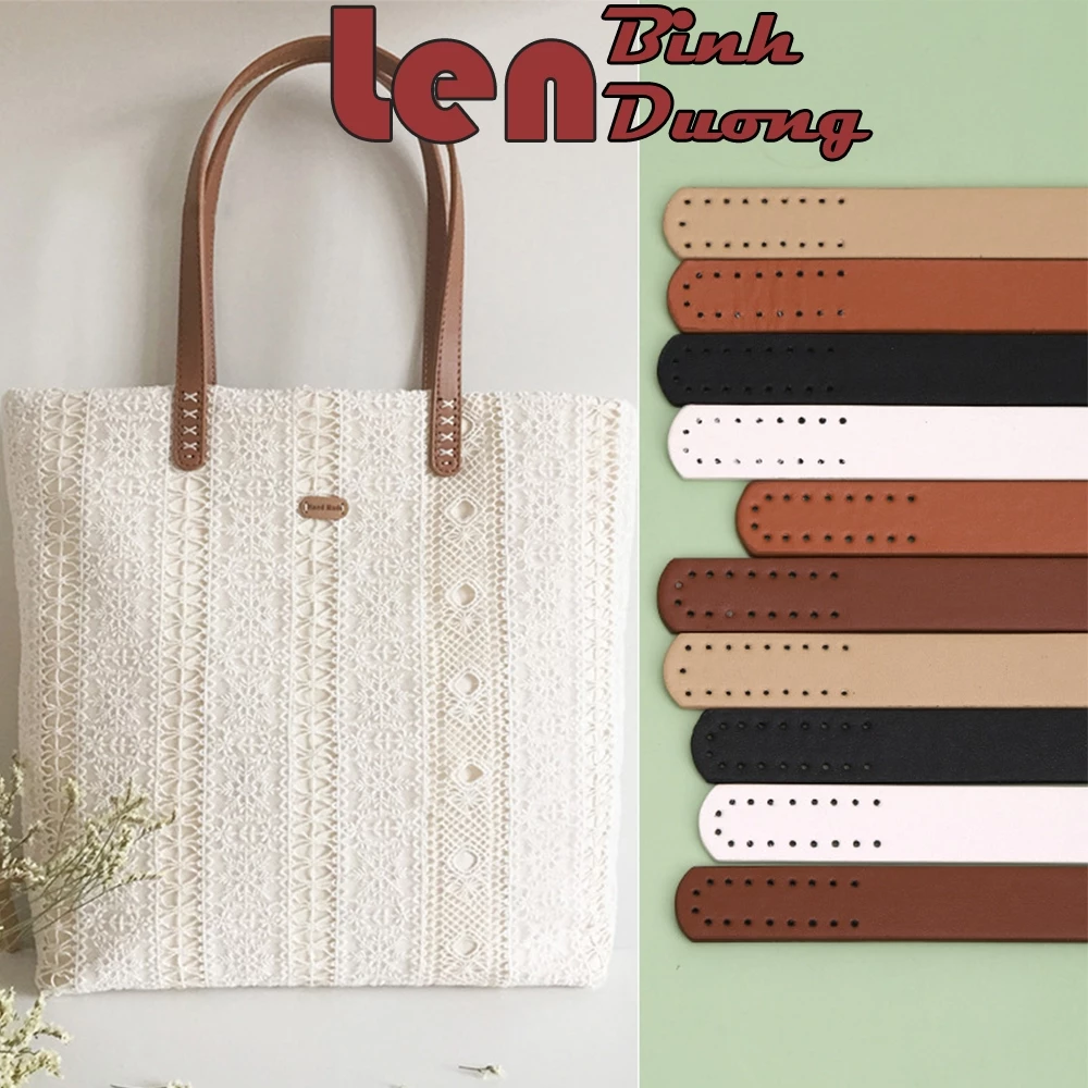 [1 Cặp] Dây Quai Túi Xách Bằng Da PU Dài 60cm Làm Túi Handmade