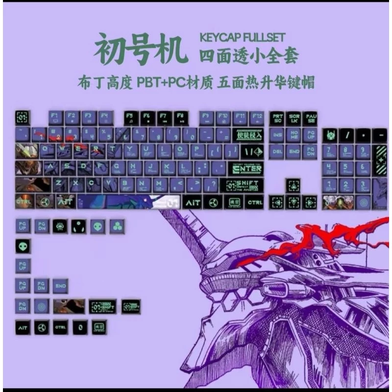 Keycap Eva v2 PBT Cool ngầu cho bàn phím