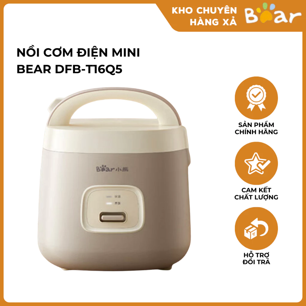 Nồi cơm điện mini Bear DFB-B12W3 công suất nhỏ lót chống dính dễ vệ sinh kích thước nhỏ gọn dung tích 1.2L