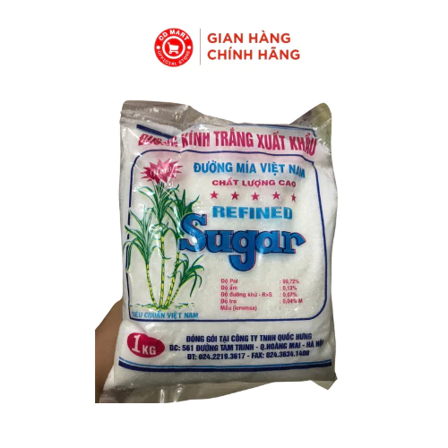 Đường kính trắng/đường vàng xuất khẩu, bịch 1kg