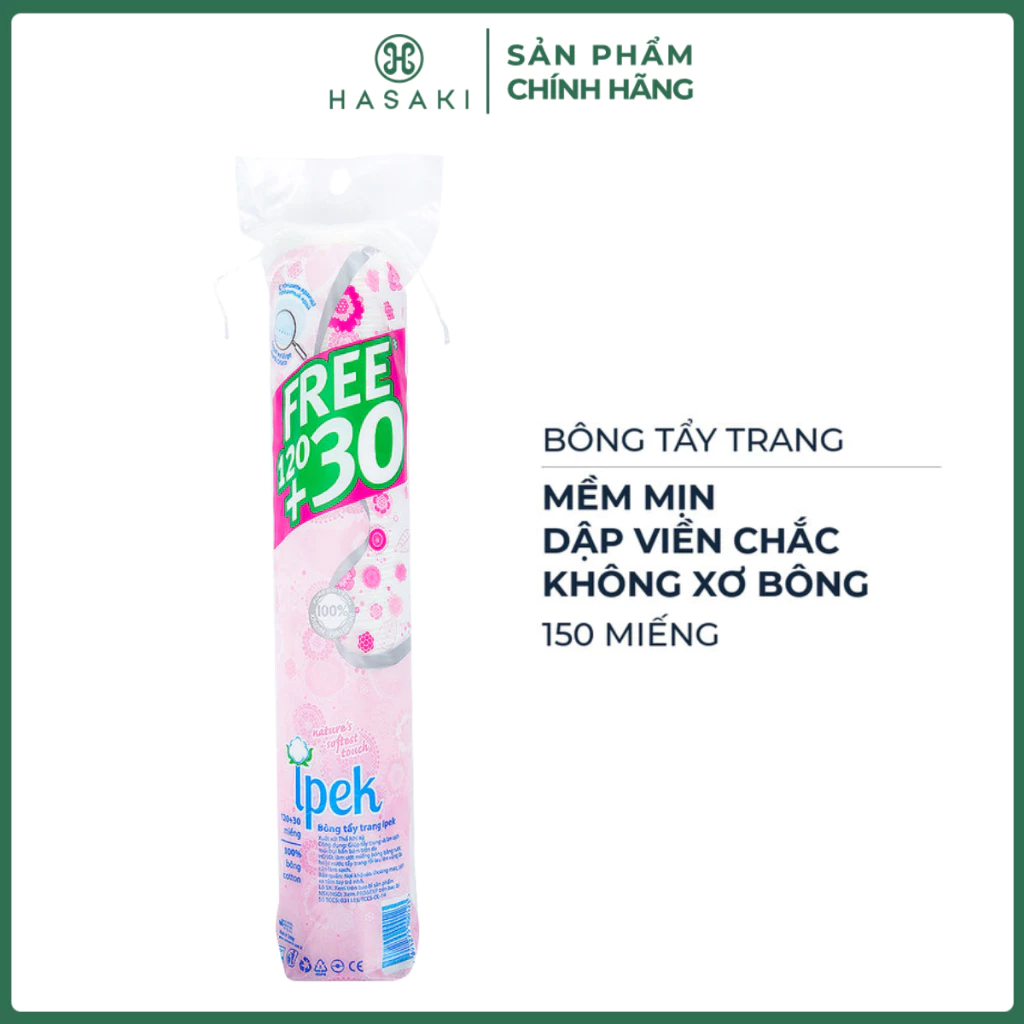 [DAILY] Bông Tẩy Trang Ipek 150 Miếng Hasaki Sản Phẩm Chính Hãng